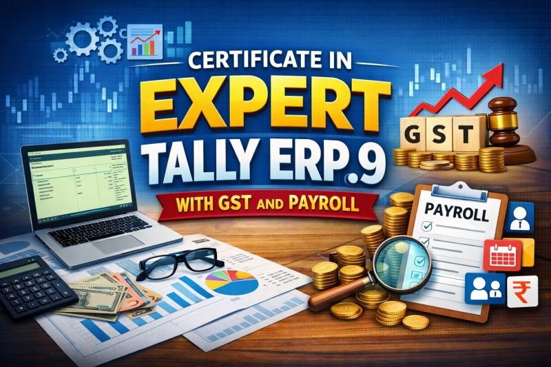 CERTIFICATE IN EXPERT TALLY ERP. 9 WITH GST AND PAYROLL ( S-133 )