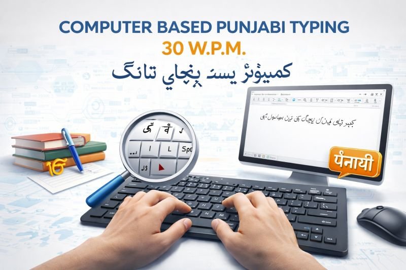 CERTIFICATE IN COMPUTER BASED PUNJABI TYPING - 30 W.P.M. ( S-173 )