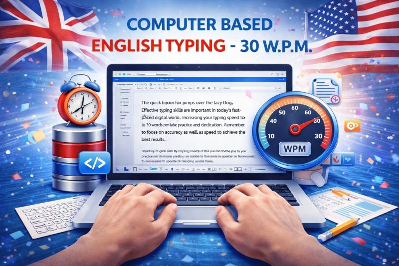 CERTIFICATE IN COMPUTER BASED ENGLISH TYPING - 30 W.P.M ( S-181 )